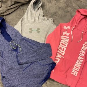 Bundle of Under Armour hoodies.